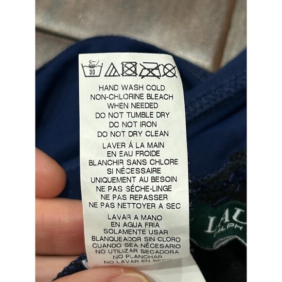 Lauren Ralph Lauren Womens One-Piece Swimsuit Navy Size 8 - Picture 6 of 8